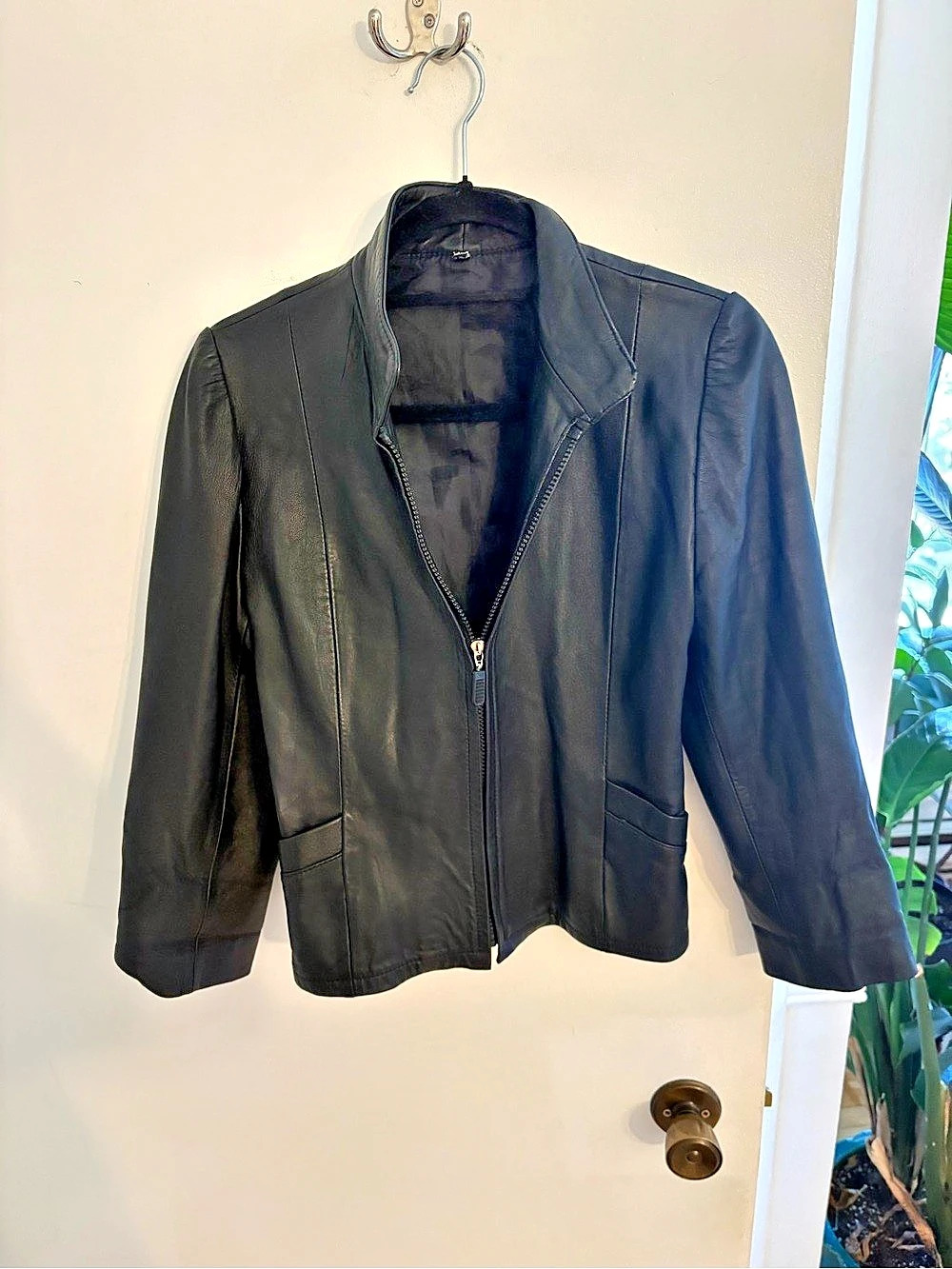 Black Leather Jacket Size Small